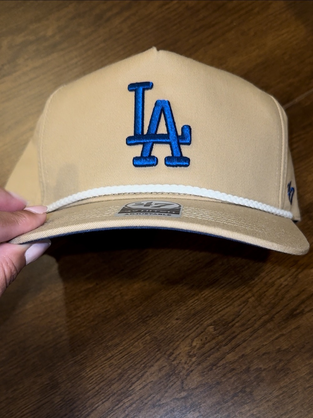 Dodgers Classic Rope Beige Snapback Hat 47 Brand